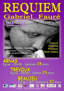 Affiche Requiem de Gabriel Fauré